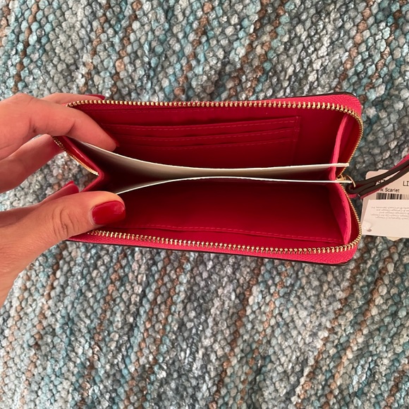 Coach saffiano wallet pink scarlet - Picture 3 of 4